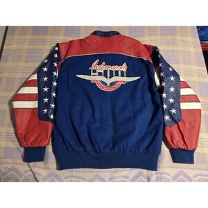 2009 Centennial Leather Jacket XL Indianapolis 500 Limited Edition American Flag